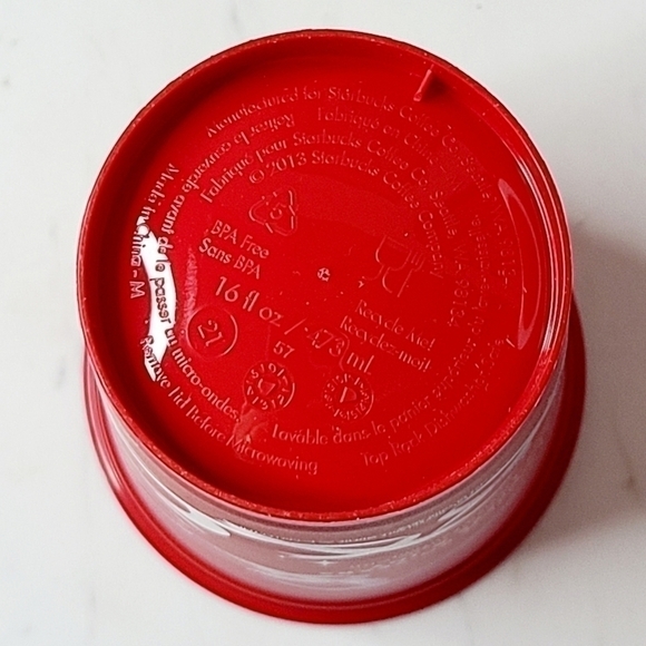 2013 Starbucks 16oz Red Plastic 50 Years Holiday Christmas Cup No Lid - Picture 4 of 5